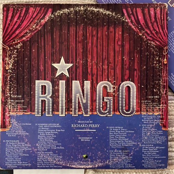 Ringo Starr - “RINGO” Vinyl LP - Picture 2 of 5